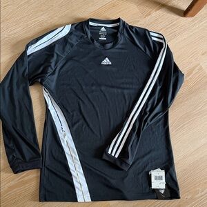 Adidas Black Shirt with White Accents